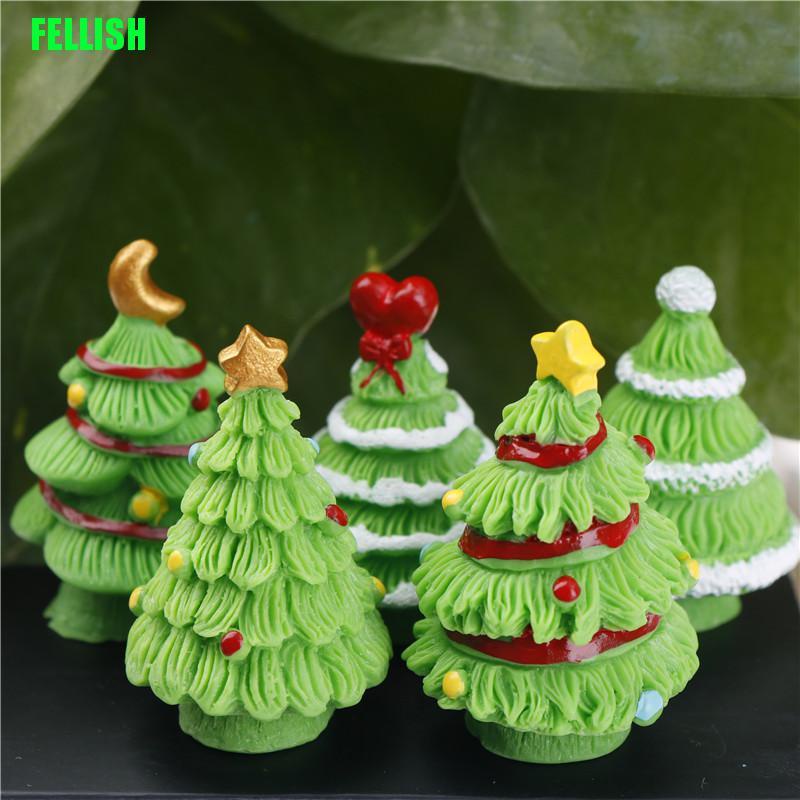 Set 2 mô hình cây thông noel mini trang trí sân vườn