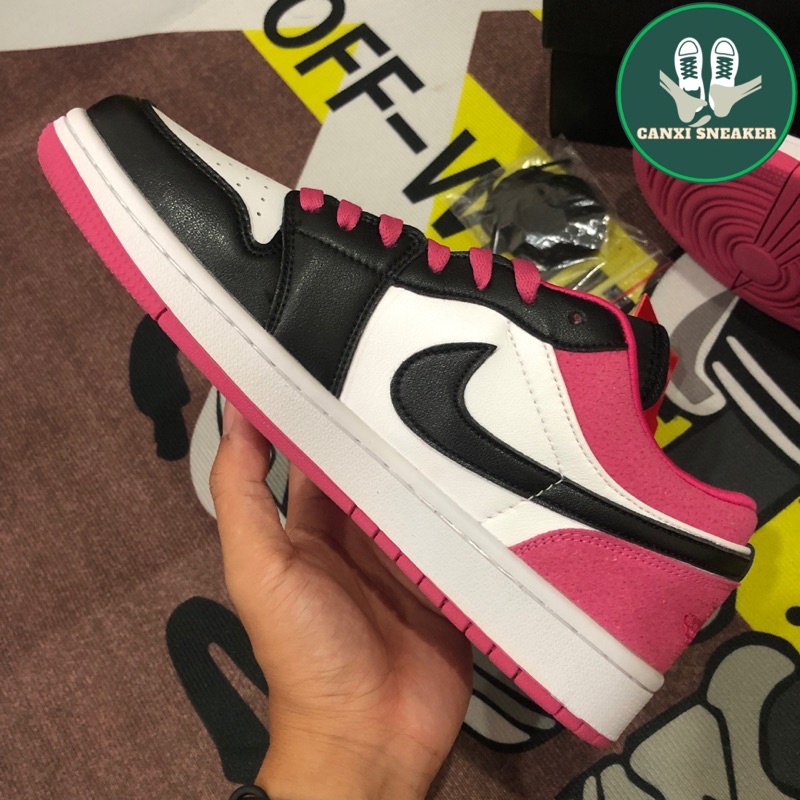Giày thể thao jd1 low Hồng Binz phiên bản cao cấp giày Sneaker Jordan cổ thấp Hồng Binz