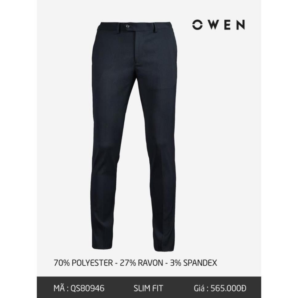 𝐂ự𝐜 𝐑ẻ ⚡ Xả Hết Quần âu nam Owen màu xanh đen QS80946 - Dáng Slimfit * ⁸ ⚡ ' ' Xịn 2021 $ < ⁶ ! ' ' ~