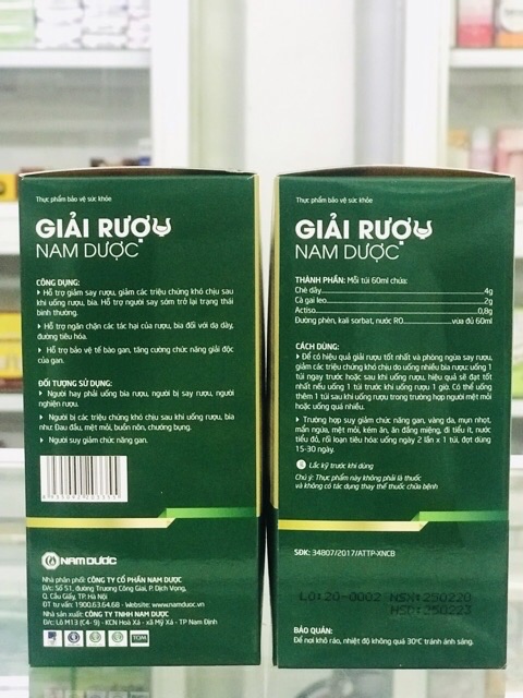 ✅ Giải Rượu Nam Dược ( 60ml/Gói )