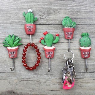 Móc treo đồ dán tường cây xương rồng dễ thương SUNNY DAY taphoacauvong90