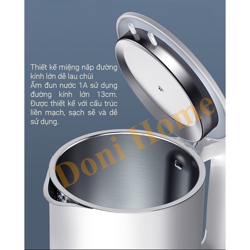 Ấm/Bình Đun Nước Siêu Tốc Xiaomi 1S 1A|BH 3 tháng|Kiểu dáng sang trọng