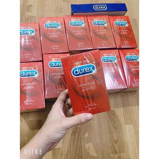 [Có che tên] Bao cao su siêu mỏng Durex Fetherlite Hộp 30 chiếc