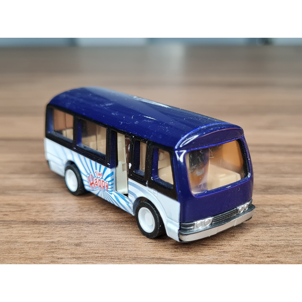 Xe Mô Hình Đồng Giá 35k - Mã 102323-04 . Xe Bus Size Mini Kim Loại Có Chạy Trớn Màu Xanh Navy