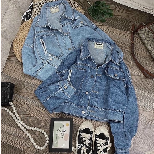 Áo khoác jean nữ dày dặn túi dây kéo from chuẩn VNXK_Fashionneww