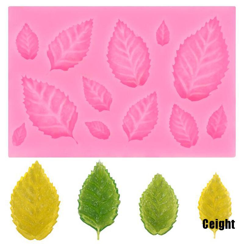 Khuôn Làm Bánh Chất Liệu Silicone Tự Làm Hình Lá Hoa Hồng