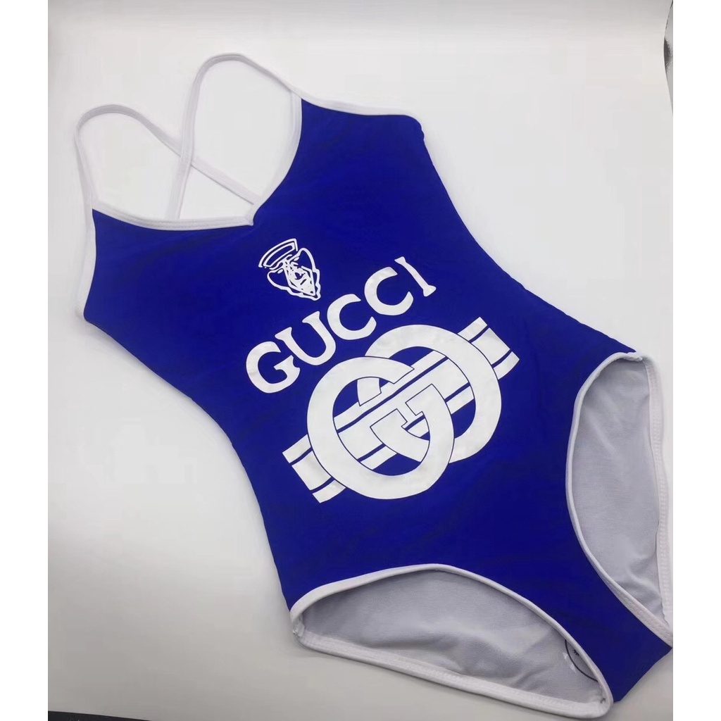 Bộ Đồ Bơi Liền Thân Màu Xanh Dương Gucci Sang Trọng Gợi Cảm Cho Nữ