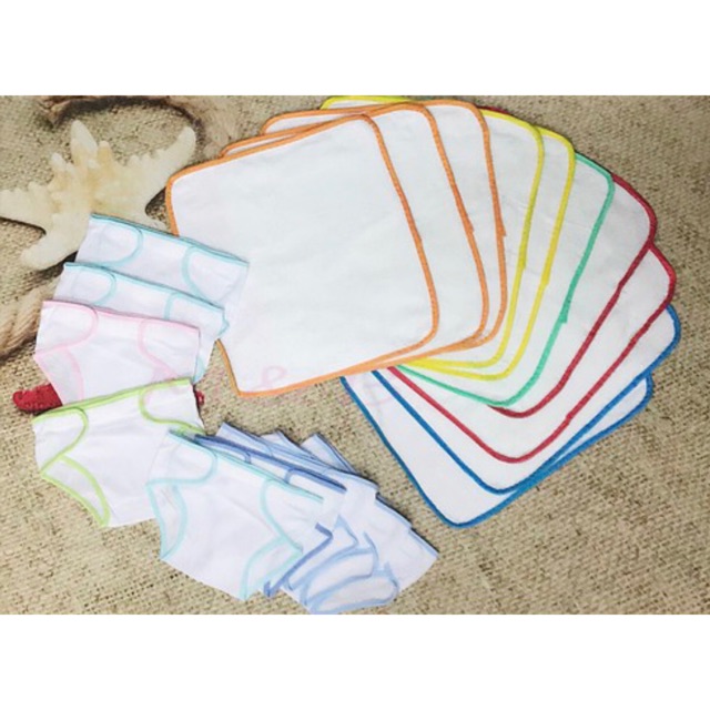 Combo 20 món cho bé sơ sinh( 10 miếng lót chống thấm cho bé +10 tả vải)