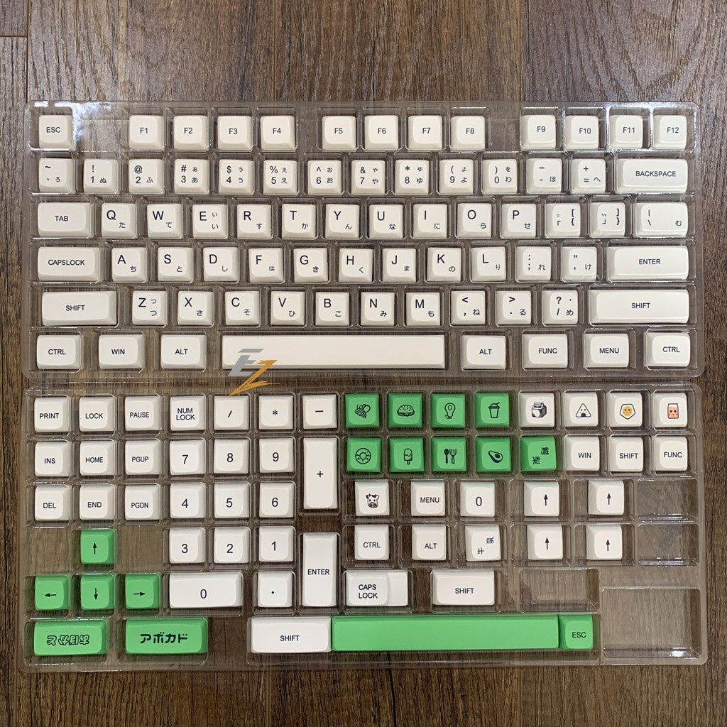 KEYCAP XDA THICK PBT AVOCADO & MILK 137 PHÍM CHO BÀN PHÍM CƠ 88PC