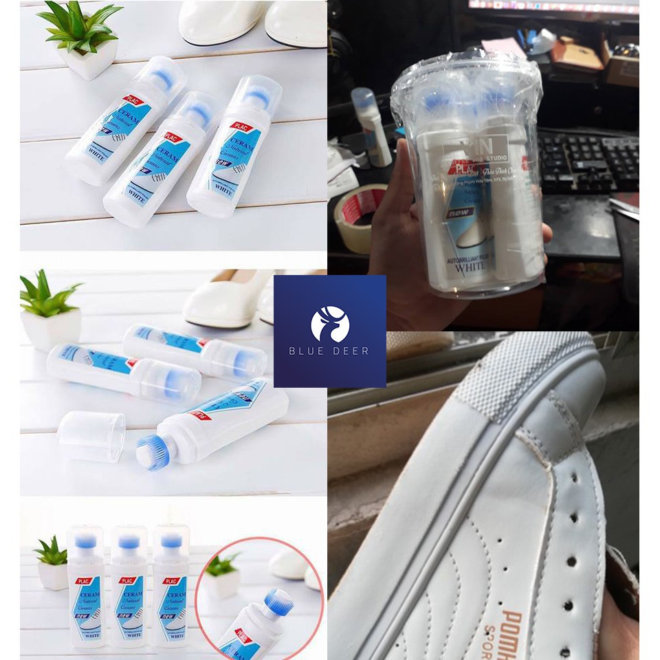 Nước vệ sinh giày Plac HÀNG THẬT trắng sạch chỉ sau 2 lần chà chà