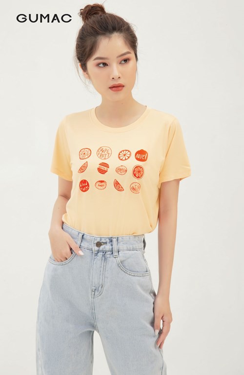 [Mã WABRGU100 giảm 15% đơn 249K tối đa 100k] Áo thun in hình tròn ATB355 thiết kế basic trẻ trung GUMAC | BigBuy360 - bigbuy360.vn