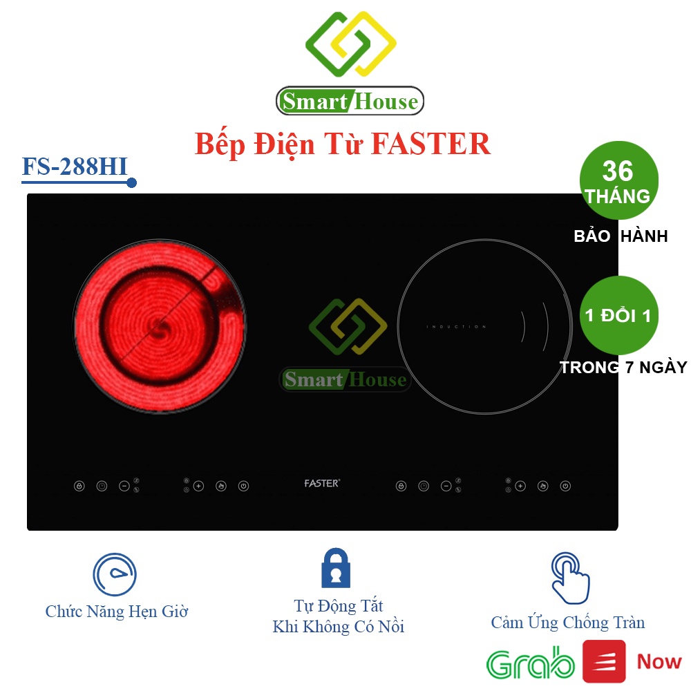 (Bán Rẻ Xin Đánh Giá 5🌟)Bếp Điện Từ Faster FS 288HI, Bếp Điện Từ Đôi, Bếp Điện Từ, Bếp Điện Từ Hồng Ngoại Smart House