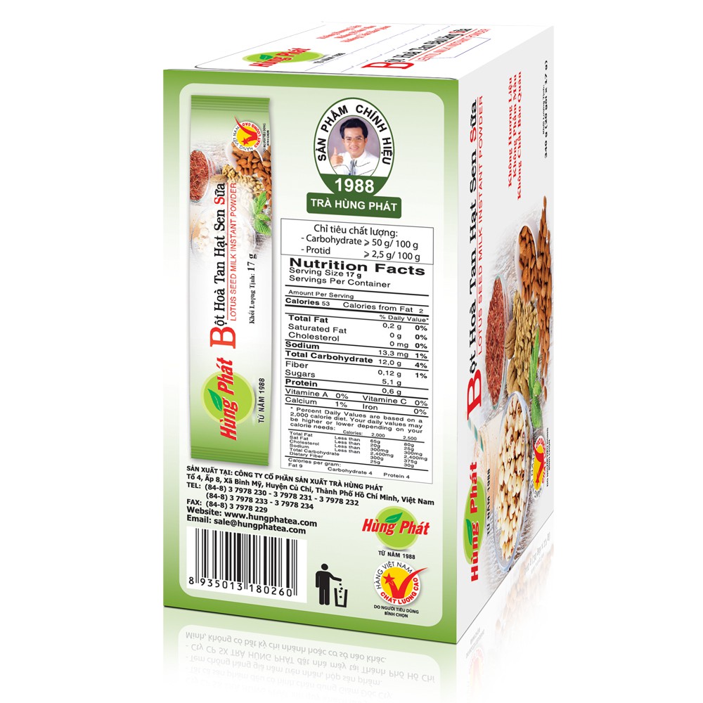 Bột Hòa Tan Hạt Sen Sữa - Lotus Seed Milk Instant Powder