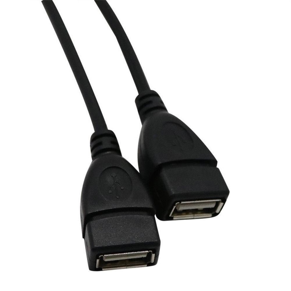 Dây cáp nối dài chữ Y màu đen 30cm từ đầu cắm usb sang 2 cổng