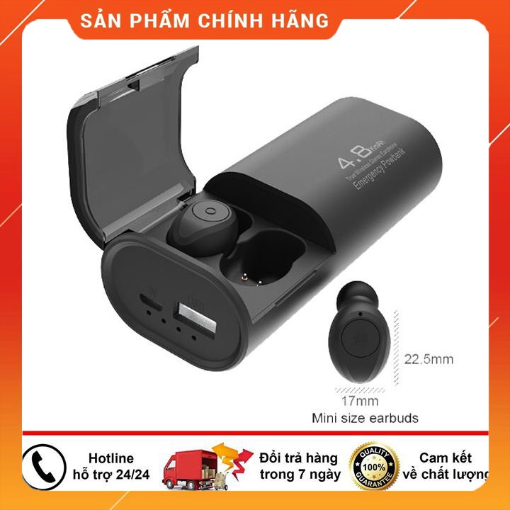 Tai Nghe Bluetooth không dây S11 V5.1 Tích hợp Dock Sạc Dự Phòng 4800mAh Bass mạnh mẽ pin siêu trâu Bảo Hành Lỗi 1 đổi 1