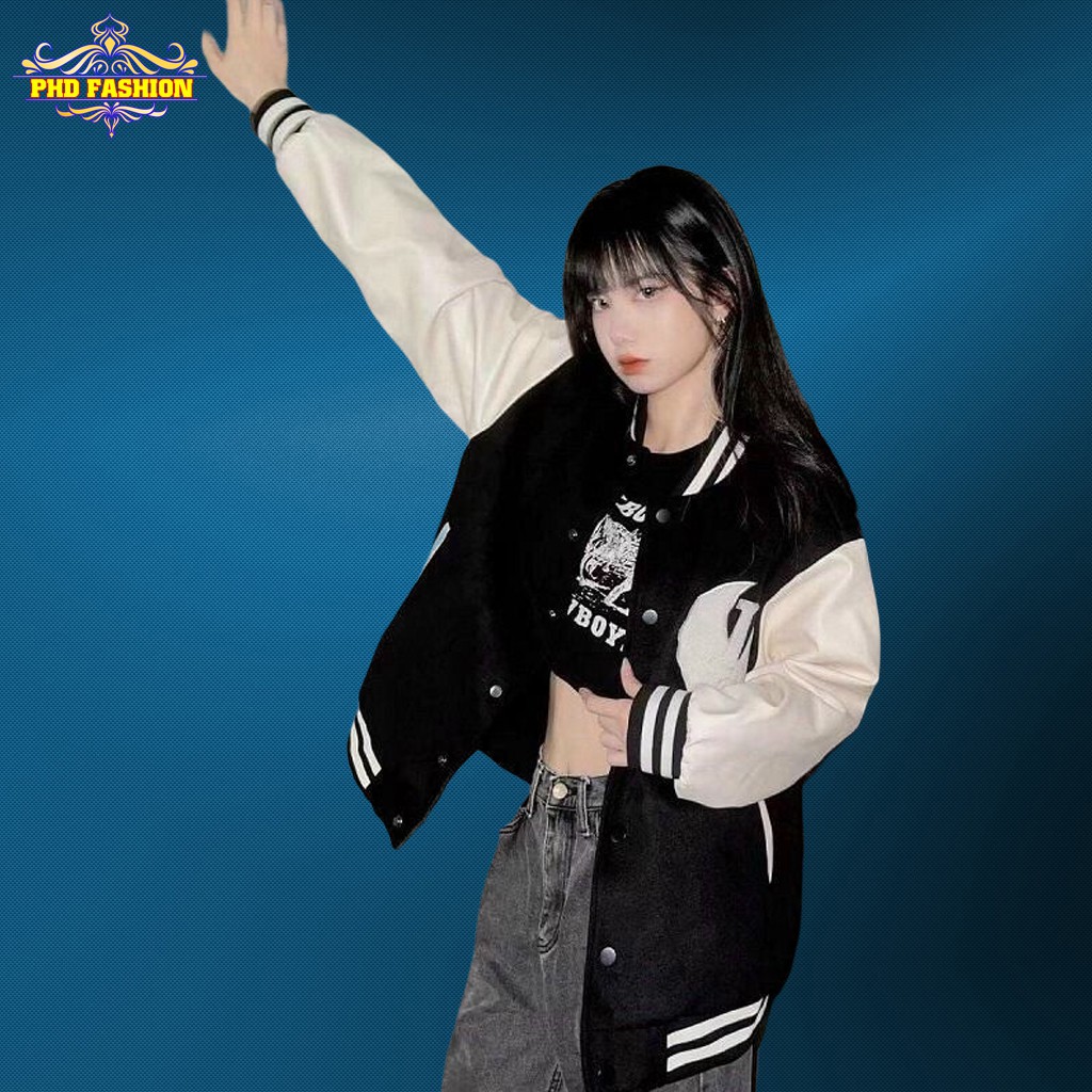 Áo bomber unisex vải dù 2 lớp không bong tróc chất vải mịn giữ ấm tốt (màu đen), cam kết video kèm ảnh thật Phd1 | BigBuy360 - bigbuy360.vn