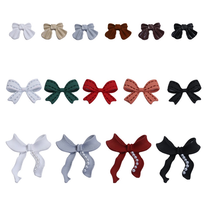 Phụ Kiện Trang Trí Móng Tay Hình Bướm Màu Vàng Và Ngọc Trai Phong Cách Hàn Quốc