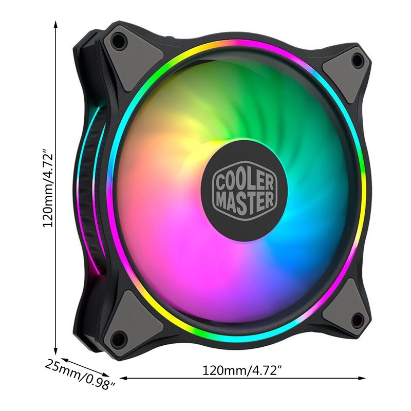 (Hàng Mới Về) Quạt Tản Nhiệt Hai Vòng Nhẫn Mf120 Halo Rgb Cho Pc