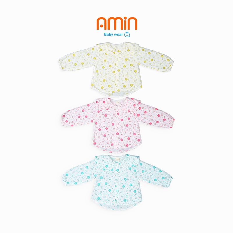 Áo sơ mi bé gái 1-3 tuổi dài tay cổ bèo họa tiết nữ tính xinh yêu