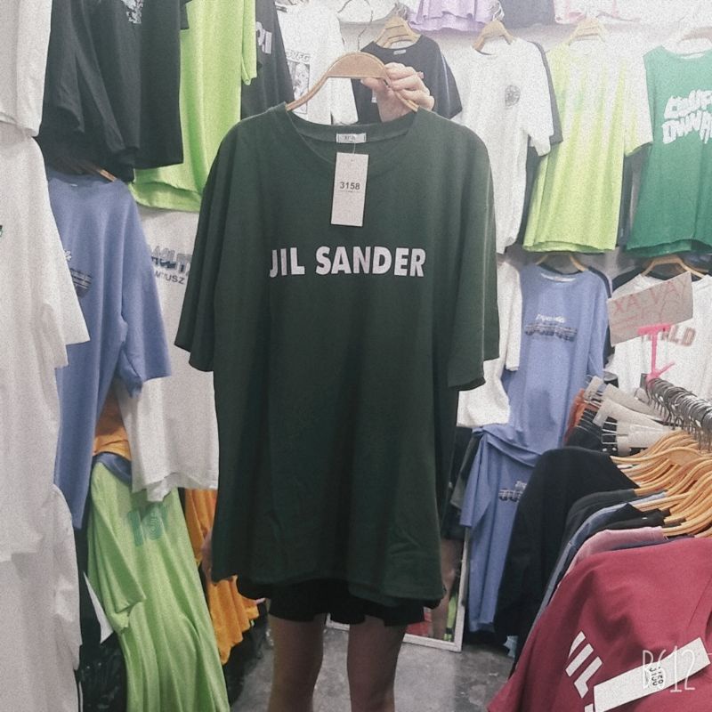 Áo phông 3158,áo thun tay lỡ from rộng chất cottong in hình JIL SANDER