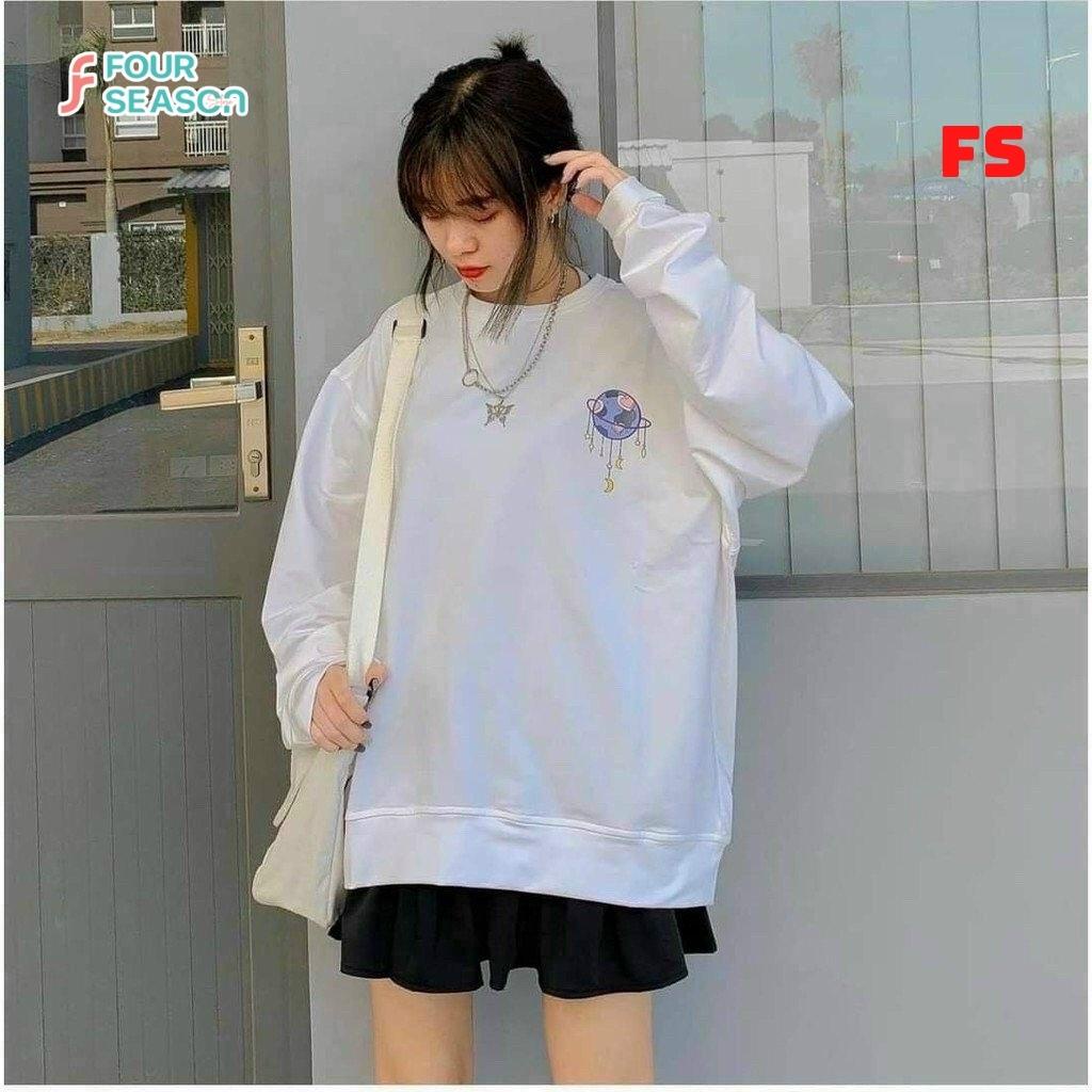 Áo sweater nỉ form rộng KN07 4S Ulzzang hottrend phong cách unisex street style năng động giá rẻ