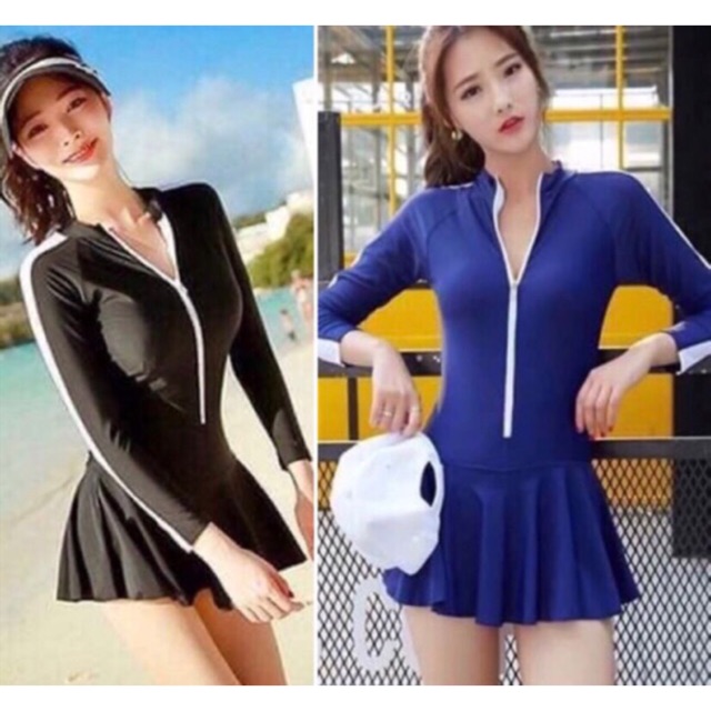 [CÓ BIG SIZE] Đồ bơi /Bikini liền mảnh tay dài quần váy chất đẹp