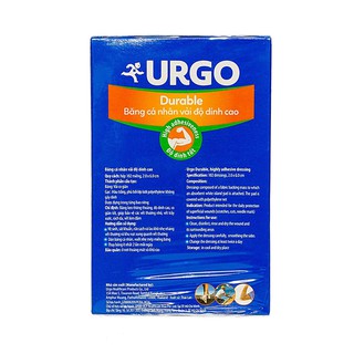 Băng cá nhân vải Urgo Durable độ dính cao hộp 102 Miếng