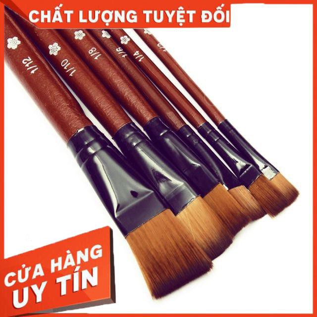 Bộ bút đầu bằng sakura màu nâu gỗ (6 cây)