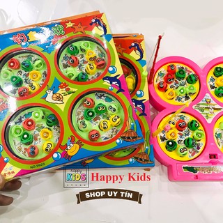 Đồ chơi câu cá chạy pin (4 bể 4 cần câu tặng pin)