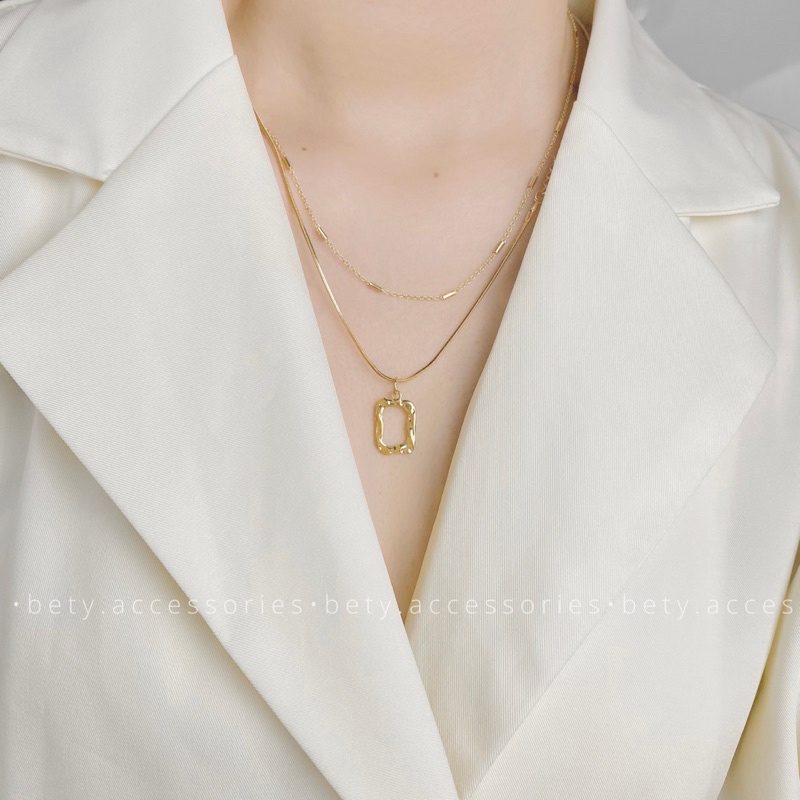 Dây chuyền nữ hai lớp thời trang phong cách hàn quốc Kary