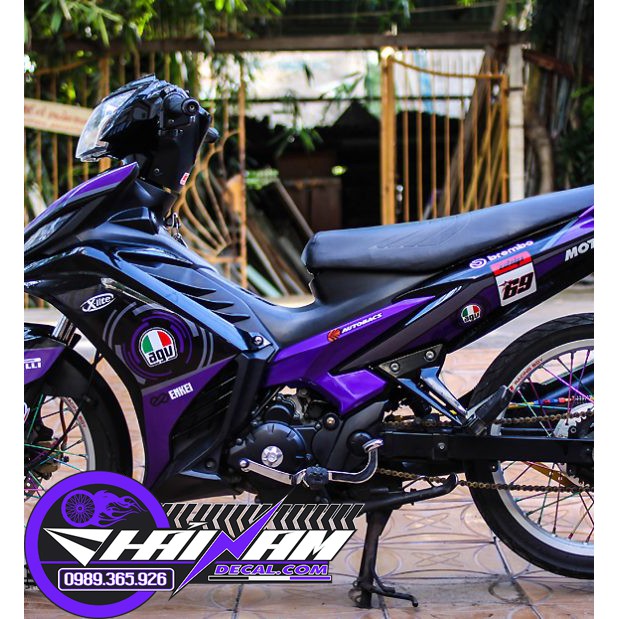 Tem trùm exciter 135 đen tím