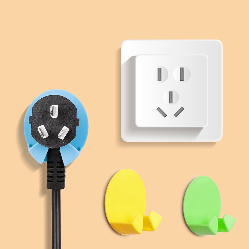 Set 2 Giá Đỡ Cố Định Dây Cáp/Tai Nghe Bằng Nhựa Dán Tường Tiện Lợi
