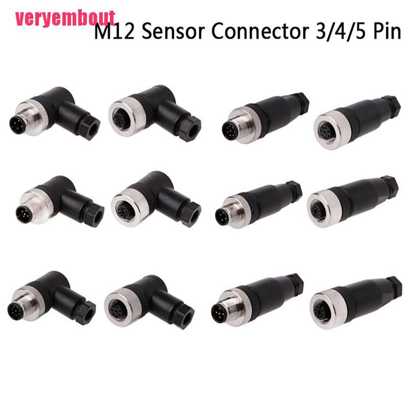 Đầu Nối Cảm Biến M12 3/ 4/ 5 Pin Tiện Lợi