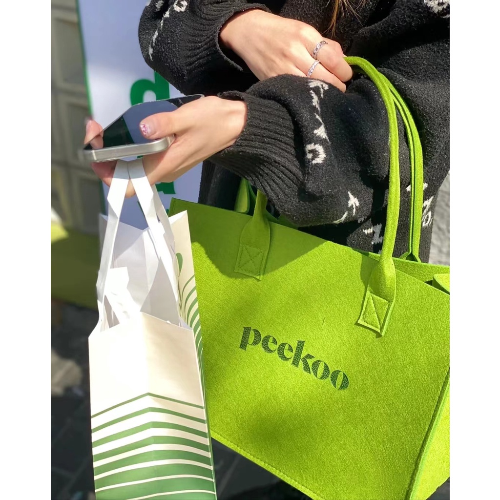 50*40cmTúi Tote Đeo Vai Xách Tay Bằng Vải Nỉ Kích Thước Lớn Túi tote màu xanh đậm thời trang Túi đựng đồ siêu thị dung tích lớn Túi A4 túi đựng máy tính 15,6 inch