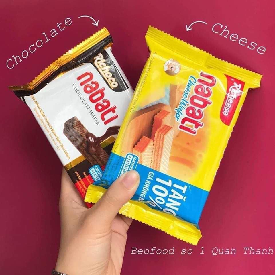 SÉT 2 GÓI BÁNH NABATI VỊ SOCOLA MIX PHÔ MAI KHÁCH ĂN THỬ