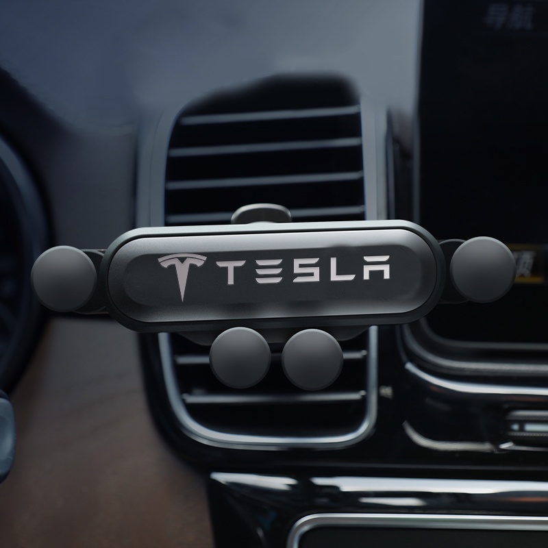 Giá Đỡ Điện Thoại / Máy Điều Hòa Ô Tô Dạng Kẹp Tự Động Lắp Ráp Mô Hình Tesla Model 3 X Roadstera