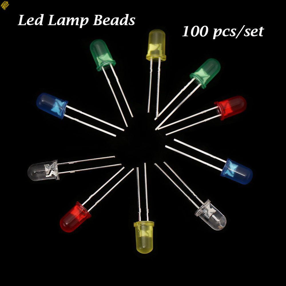 100 Đèn Led 5mm Màu Trắng