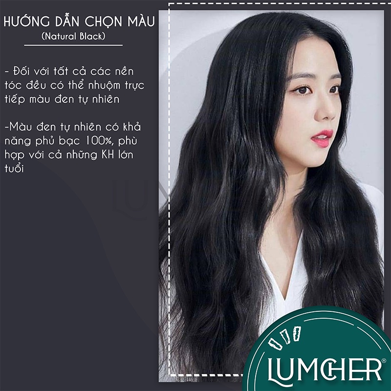 Thuốc nhuộm tóc Đen Tự Nhiên giá rẻ tại nhà chính hãng Lumcher LC44