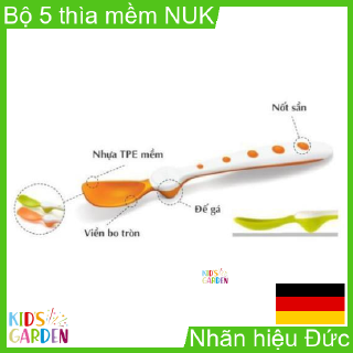 Bộ 5 thìa mềm ăn dặm nuk
