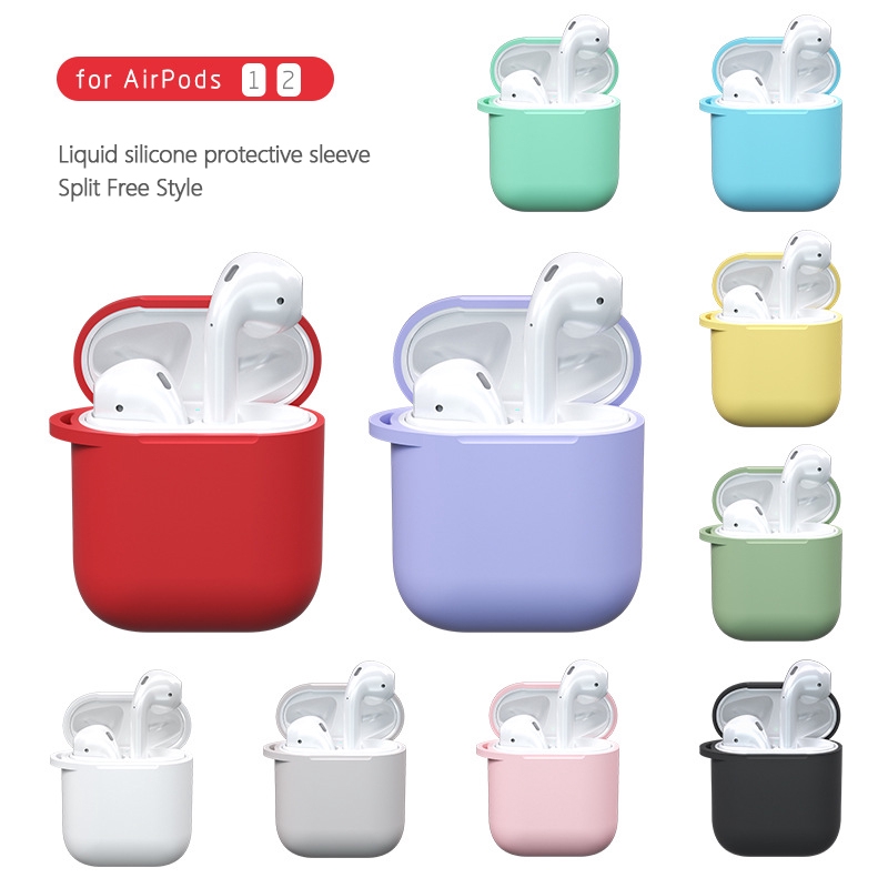 Ốp Đựng Bảo Vệ Hộp Sạc Tai Nghe Airpods 1 / 2 Tws I9S I10 I11 I12 I13