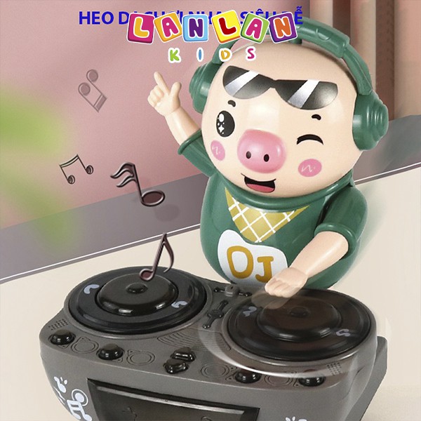 Đồ chơi chú heo DJ chơi nhạc di chuyển vui nhộn cho bé LANLAN KIDS