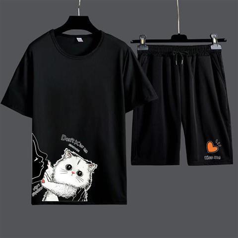 Set quần áo thể thao ngắn tay dáng rộng mới cho nam