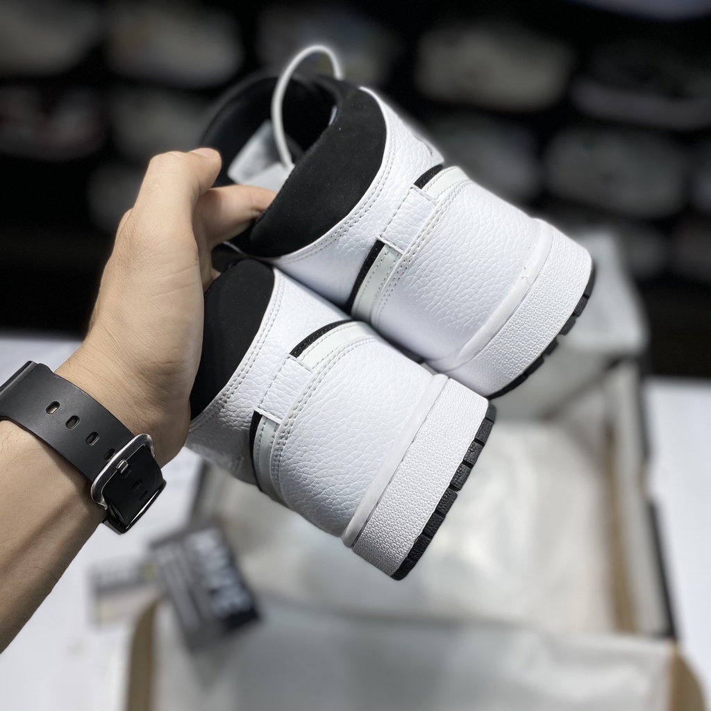 Giày sneaker | jordan 1 mid white black  bản 1:1 .