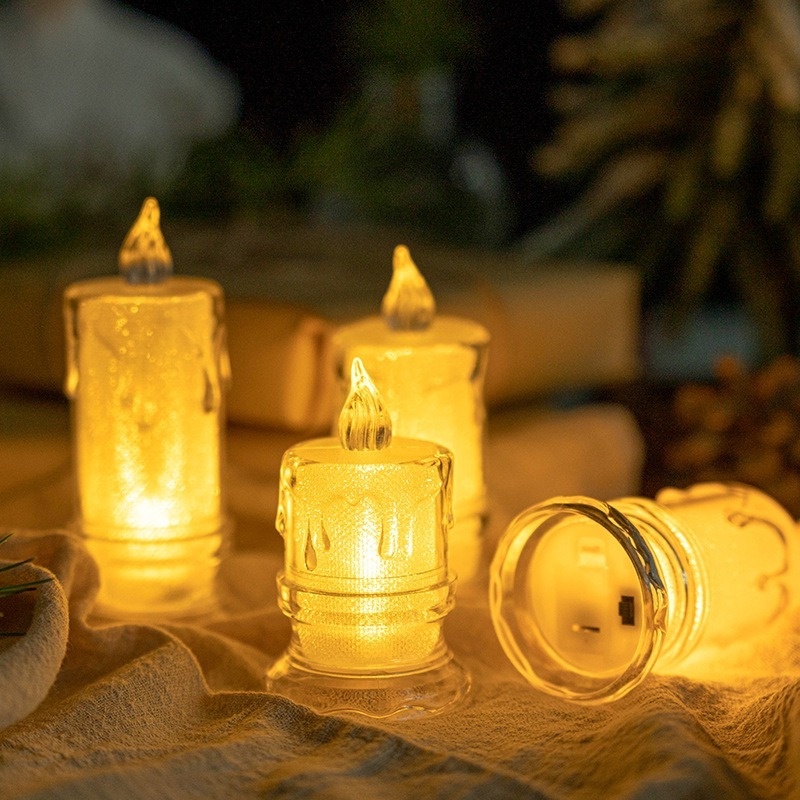 Đèn LED Hình Nến Không Khói Độc Đáo Dùng Trang Trí Nhà Cửa/ Tiệc Cưới