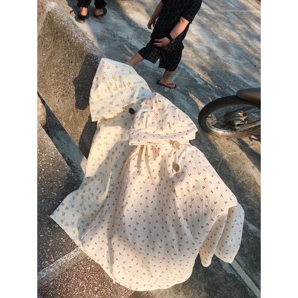 vải thô đũi cara mềm mát may váy áo và đồ handmade cành quả