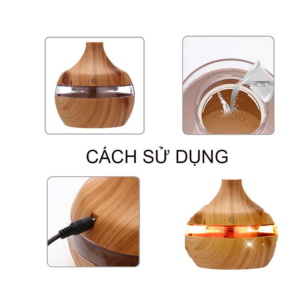 Máy Xông Tinh Dầu Phun Sương Aroma 330ml Máy Khuếch Tán Tinh Dầu Tỏa Hương Tạo Độ Ẩm Cho Ngôi Nhà Khử Khuẩn Đuổi Muỗi