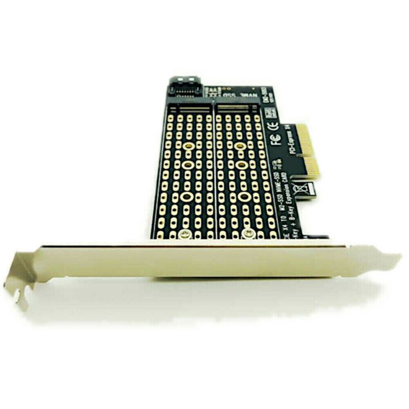 Thẻ card adapter tốc độ cao NVME X4 X8 X16 SATA Dual SSD M.2 sang Desktop PCIe PCI Express