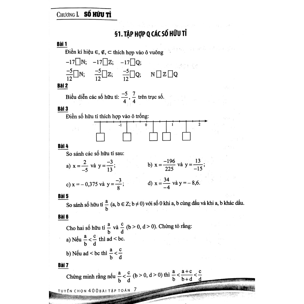 Sách Tuyển Chọn 400 Bài Tập Toán 7 (Theo Chương Trình GDPT Mới - Dùng Chung Cho 3 Bộ Sách)