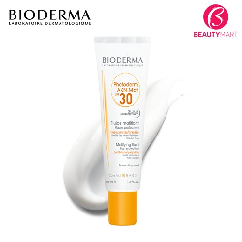 [Freeship+Tặng quà] Kem chống nắng cho da dầu mụn Bioderma Photoderm AKN Mat Spf30 chính hãng Pháp - BeautyMart