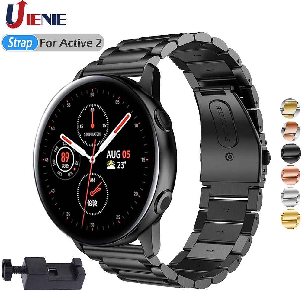 Stainless Steel Watchband for Samsung Galaxy Watch Active 2 40mm 44mm Strap Band